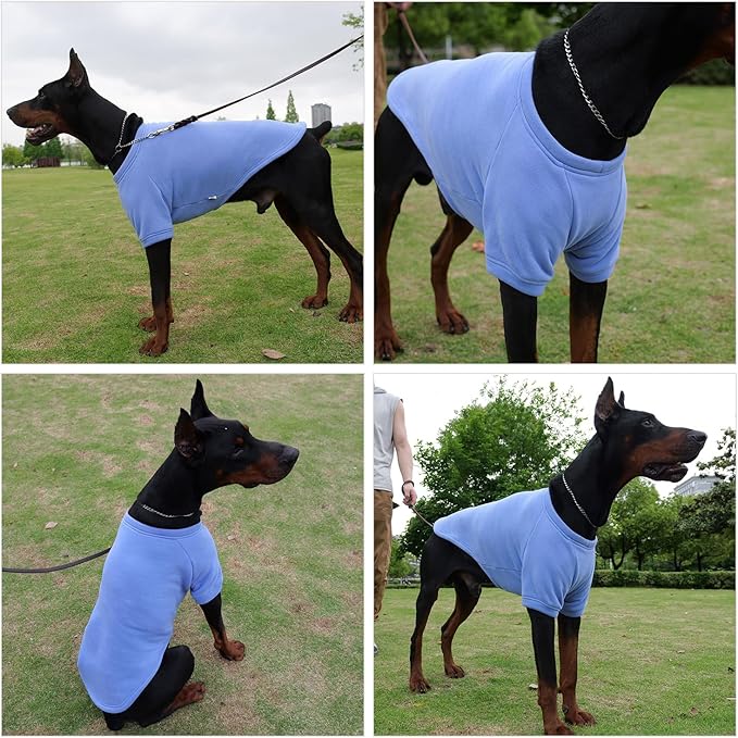 Lovelonglong Sweatshirt Cold Weather Pullover Autumn and Winter T-Shirts for Small Medium Large Size Dogs Violet 3XL