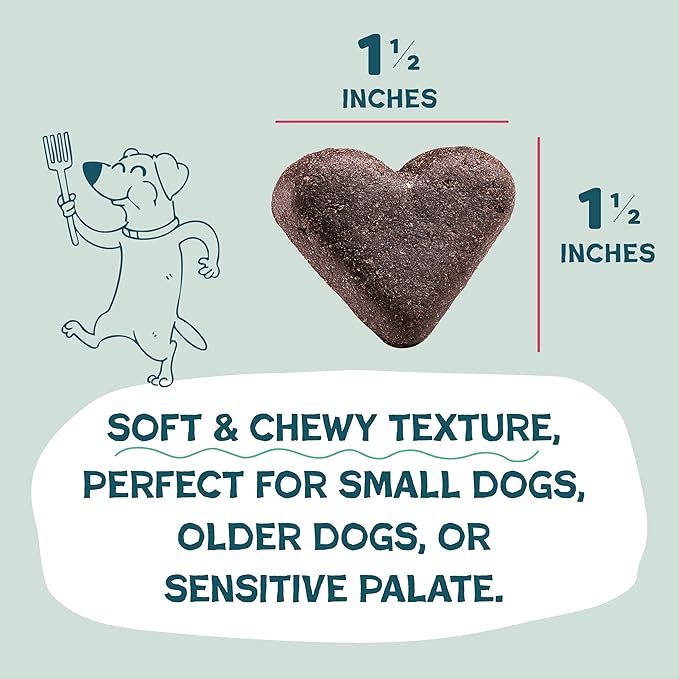 Shameless Pets Soft-Baked Dog Treats, Duck Duck Beet - Natural & Healthy Chews for Digestive Support with Fiber - Doggie Biscuits Baked & Made in USA, Free from Grain, Corn & Soy - 1-Pack