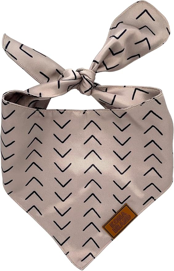 KonaBrandCo- Premium Handmade Dog Bandana | Dual Layered Silky Durable Polyester Fabric | Adjustable Fit Custom Shape- Won't Roll (Medium, COOPER)