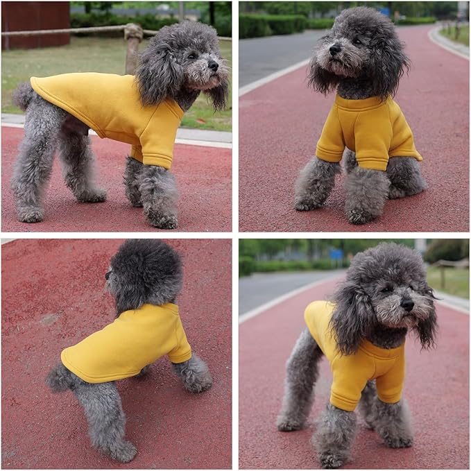 Lovelonglong Sweatshirt Cold Weather Pullover Autumn and Winter T-Shirts for Small Medium Large Size Dogs Ginger S