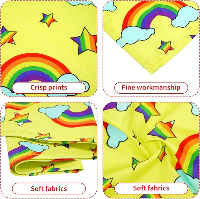 100PCS Pride Day Dog Bandanas Bulk Rainbow Adjustable Triangle Bibs Scarves Kerchief for Small Medium Boys Girls Grooming Celebration Accessories