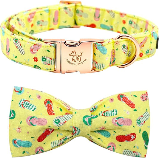 Elegant Little Tail Bowtie Dog Collar - Summer Cute Bow for Small to Large Dogs