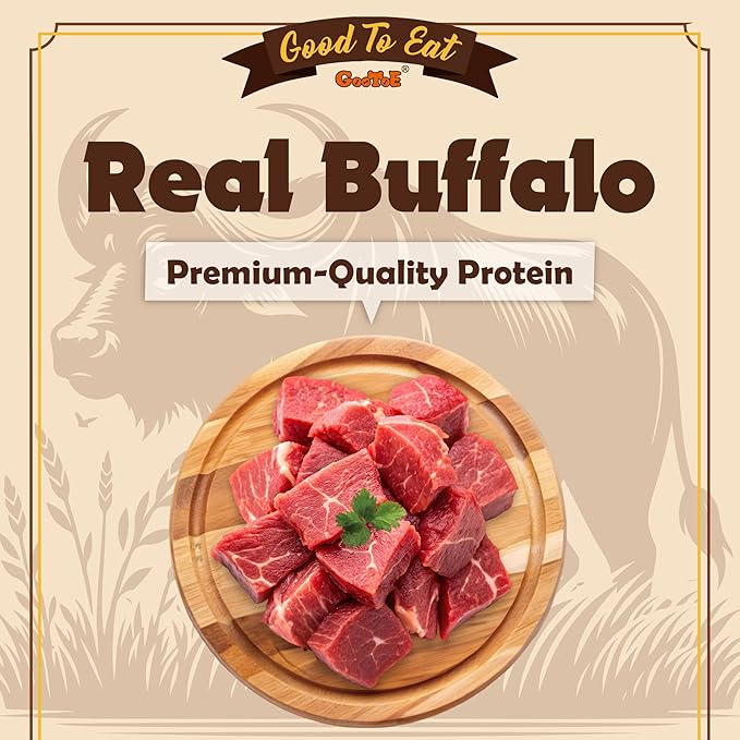 Gootoe Buffalo Dog Treats, Buffalo Bites Stick (Large) 1.5 lb Natural Low-Fat Chews for Training & Rewards, Limited Ingredient, Perfect for Medium Dogs, Resealable Bag