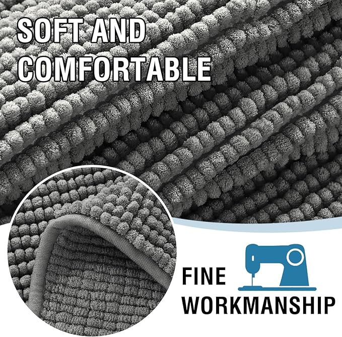 H.VERSAILTEX Plush Chenille Couch Armrest Cover 2 Packs Thick and Soft Sofa Covers Furniture Protector Cover for Pets (27.5" x 27.5", Grey)