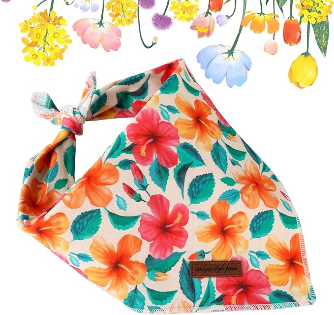 Unique Style Paws Cotton Dog Collar with Bow Floral Plaid Colorful Dog Collar with Bow Tie for Small Medium Large Dogs Pets Gifts