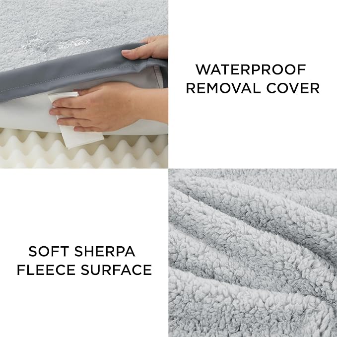 Bedsure XL Dog Bed Large Sized Dog -Orthopedic Waterproof Extra Large Pet Beds with Removable Washable Cover, Egg Crate Foam Mat, Suitable for Pet Up to 100 lbs