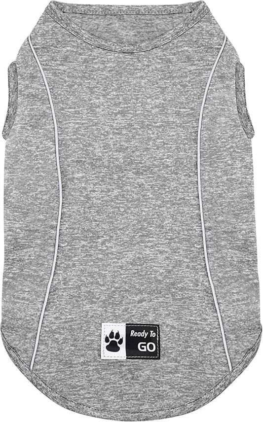KYEESE Dog Shirts Quick Dry Reflective Lightweight Soft Dog T-Shirt Tank Top Breathable Stretchy Sleeveless Vest Cat Shirts