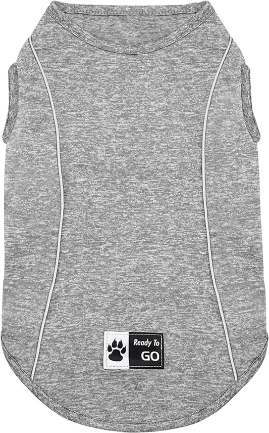 KYEESE Dog Shirts Quick Dry Reflective Lightweight Soft Pet T-Shirt Tank Top Breathable Sleeveless Vest Stretchy Dog Apparel