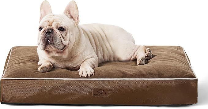 Bedsure Waterproof Dog Bed for Medium Dogs - 4 Inch Thicken Up to 45lbs Pet Mat Pillows with Removable Washable Cover, Nuthatch
