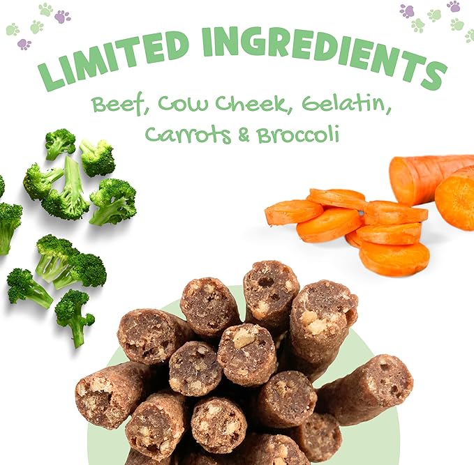 Nature Gnaws Beef Chew Sticks for Dogs 1LB - Premium Natural Dog Treats - Limited Ingredient Long Lasting Rawhide Free Dental Chews