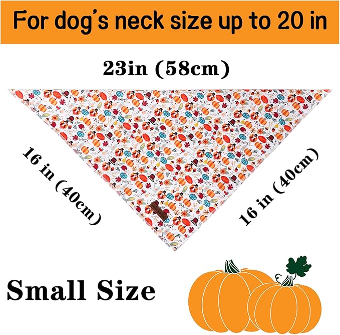 Unique Style Paws Thanksgiving Cotton Dog Collar with Bow Halloween Pumpkin Plaid Dog Collar with Bow Tie for Small Medium Large Dogs Pets Gifts