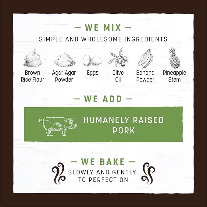 Earth Animal No Hide Medium Pork Flavored Natural Rawhide Free Dog Chews Long Lasting Chew Sticks | Treats for Large Dogs | Great for Aggressive Chewers (1 Pack)
