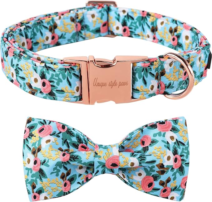Unique style paws Dog Collar Bow tie Collar Adjustable Collars for Dogs and Cats Small Medium Large