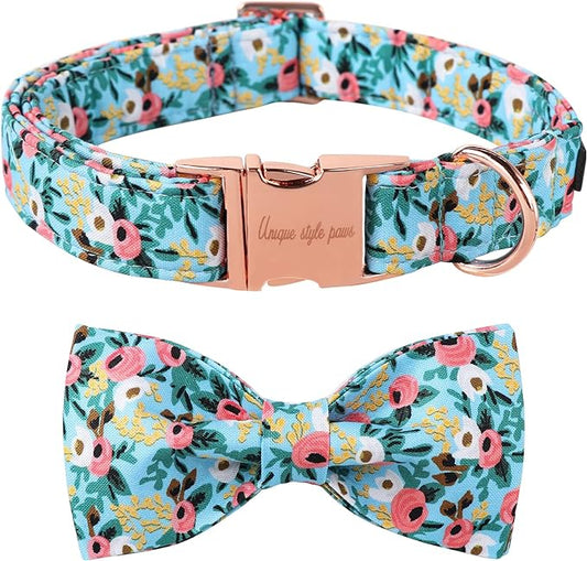 Unique style paws Dog Collar Bow tie Collar Adjustable Collars for Dogs and Cats Small Medium Large