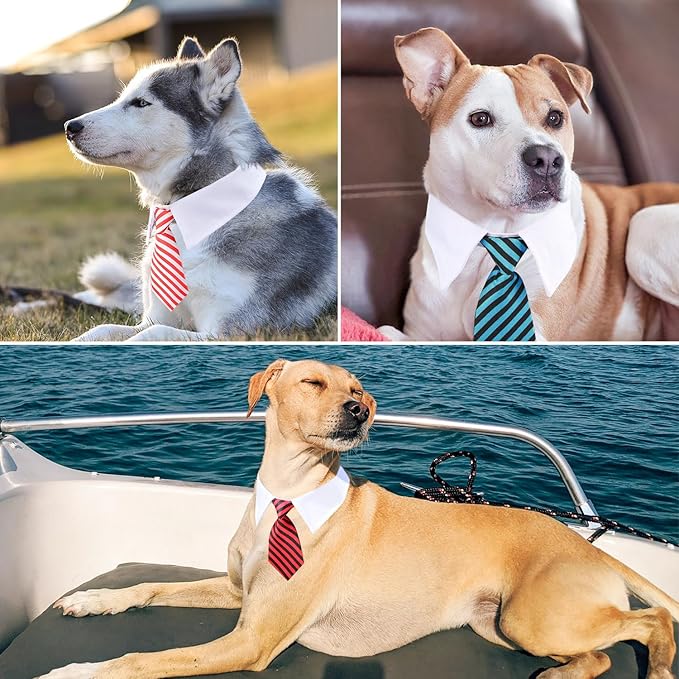 Segarty Dog Tie Medium, 6 PCS Doggie Ties Tux for Male Dogs, Pet Costume Collar Accessory, Suitable All Occasions