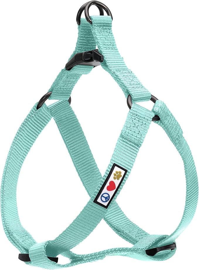 Pawtitas Pet Solid Color Step in Dog Harness or Vest Harness Dog Training Walking of Your Puppy Harness Medium Dog Harness Teal Dog Harness