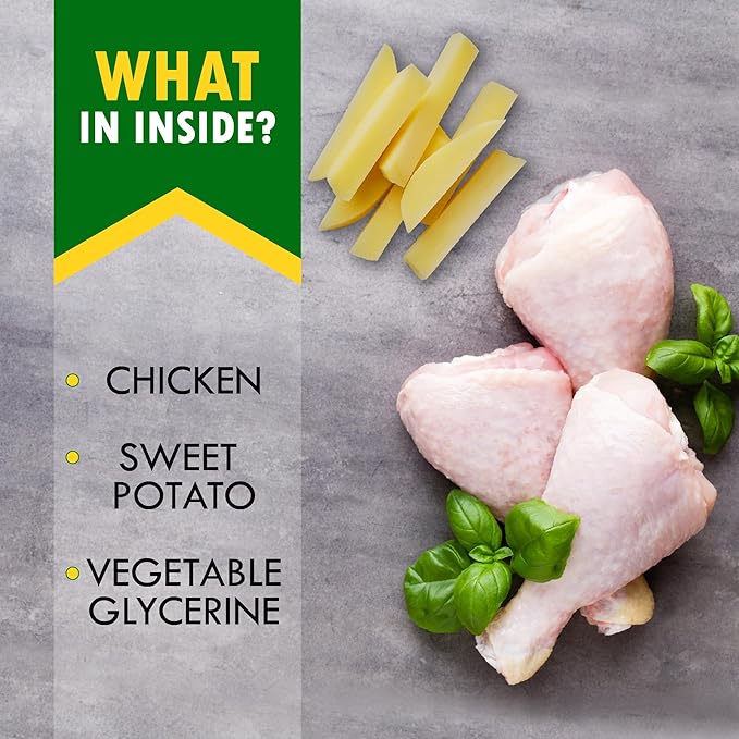 Dog Sweet Potato Wrapped with Chicken & Pet Natural Chew Treats - Grain Free Organic Meat & Human Grade Dried Snacks in Bulk - Best Twists for Training Small & Large Dogs - Made for USA (Sweet Potato)