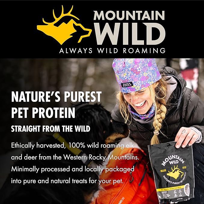 Venison Jerky Dog Training Treats, Grain Free, All Natural, No Fillers, No Artificial Preservatives - Nature's Purest Dog Treats - 8 oz Bag
