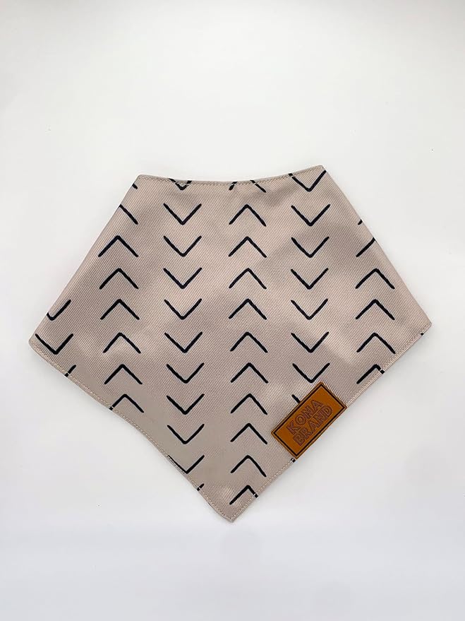 KonaBrandCo- Premium Handmade Dog Bandana | Dual Layered Silky Durable Polyester Fabric | Adjustable Fit Custom Shape- Won't Roll (Small, COOPER)