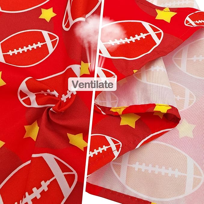 7 PCS Football Dog Bandanas for Small Dogs Kittens 18 Inch American Football Dog Bandanas for Puppy Doggy XS Football Scarves for Game Day Grooming S