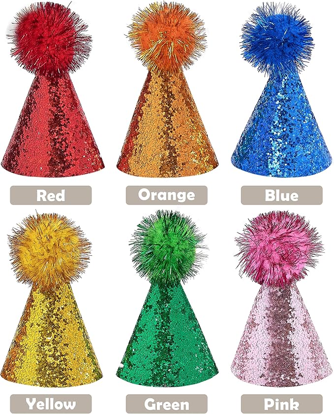 PET SHOW 10pcs Mini Small Dog Hats Cat Birthday Party Hat Rabbit Hats for Holiday Wedding Puppies Kittens Costume Accessories