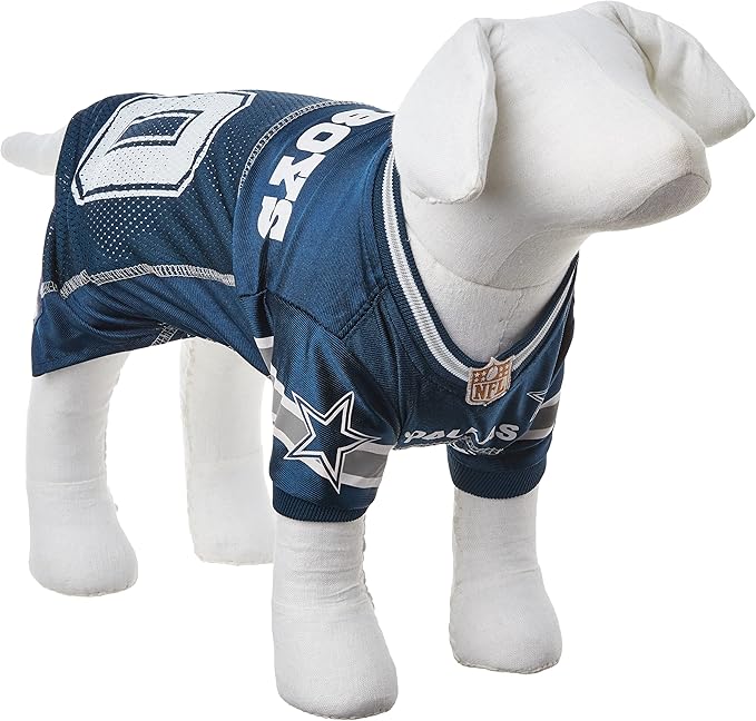 Pets First NFL Dallas Cowboys Dog Jersey, Size Large. Best Football Jersey Costume for Dogs & Cats. Licensed Jersey Shirt