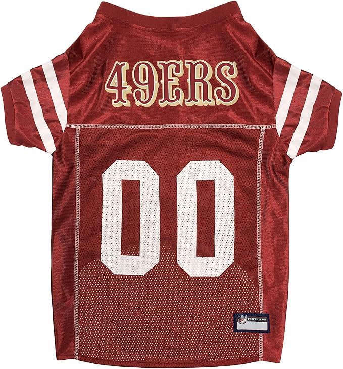 Pets First San Francisco 49ers Dog Jersey, Size Large. Best Football Jersey Costume for Dogs