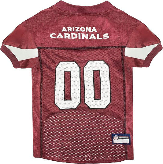 Pets First NFL Arizona Cardinals Dog Jersey, Medium. Best Football Jersey Costume for Dogs & Cats. Licensed Shirt