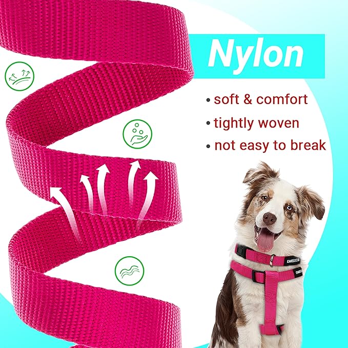 No Pull Dog Harness - Adjustable Step-in Harness & Leash Set for Small, Medium, Large Dogs - Escape Proof Soft Pet Harness for Walking, Training, Hiking, Outdoor Activities