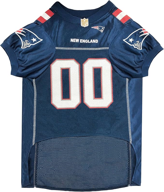Pets First NFL New England Patriots MESH Jersey for Dogs - X-Small, Football Costume for Dogs & Cats, Licensed Dog Shirt NEP-4145-SM-DS