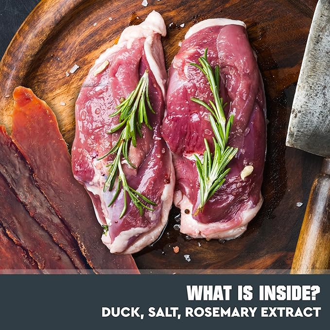 Dog Treats Duck Jerky 1.5 LB - Human Grade Pet Snacks - Natural High Protein Meat Dried Strips - Best Chews for Training Small & Large Dogs - Bulk Soft Pack