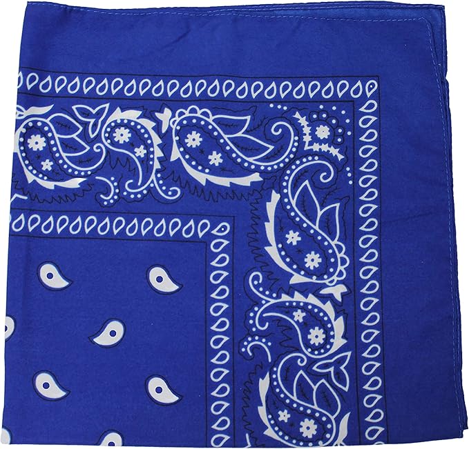 5 Pack Mechaly Dog Bandana Neck Scarf Paisley Cotton Bandanas - Any Pets (Royal