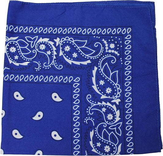 5 Pack Mechaly Dog Bandana Neck Scarf Paisley Cotton Bandanas - Any Pets (Royal
