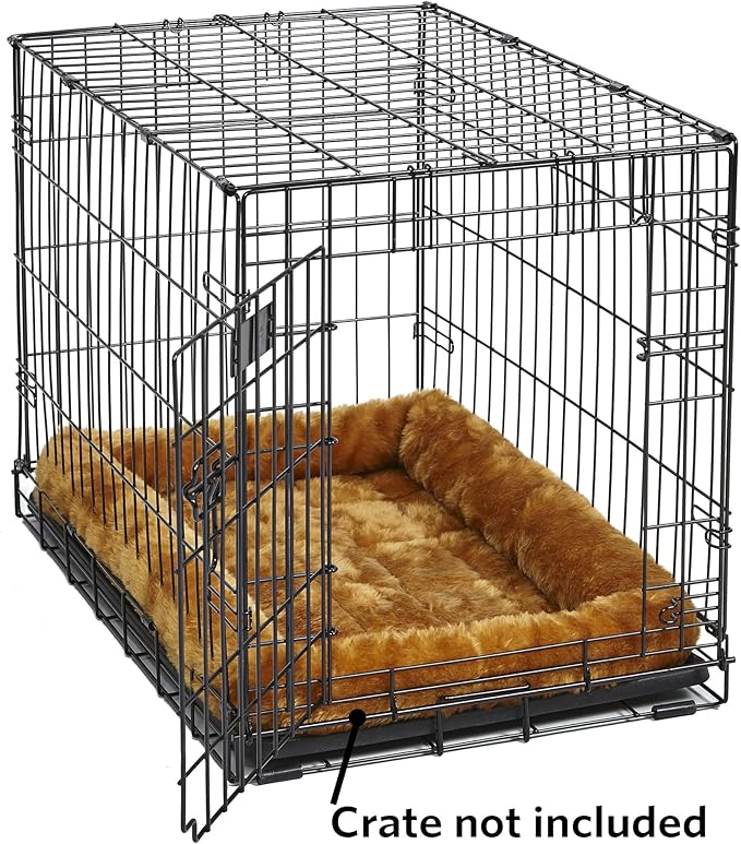 MidWest Homes for Pets Bolster Dog Bed 48L-Inch Cinnamon Dog Bed w/Comfortable Bolster | Ideal for Extra Large Dog Breeds & Fits a 48-Inch Dog Crate | Easy Maintenance Machine Wash & Dry