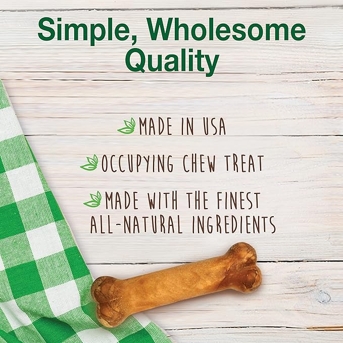 Nylabone Healthy Edibles Natural Puppy Chews Long Lasting Treats for Puppies, Turkey & Sweet Potato Flavor, X-Small/Petite (16 Count)