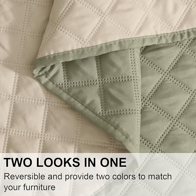 NICETOWN 100% Waterproof Dog Blanket Sofa Covers Couch Cover for Pets Cats Furniture Protector Dog Travel Bed Reversible Washable Mat for Car Floor, 82" W x 82" L, 1 Panel, Beige/Khaki