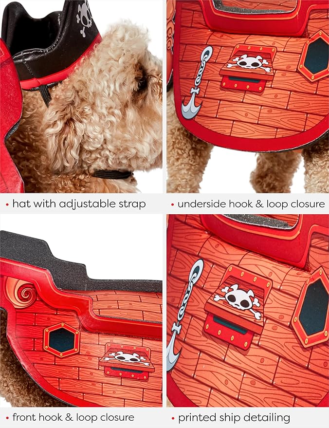 Rubies Pirate Ship Fun and Cute Pet Costume for Themed Parties and Halloween, Small-Medium