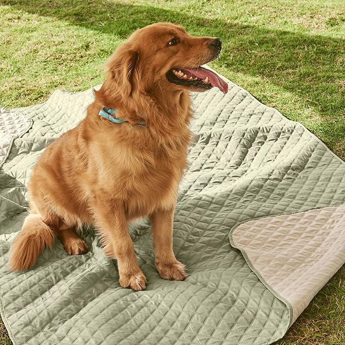 NICETOWN 100% Waterproof Dog Blanket Sofa Covers Couch Cover for Pets Cats Furniture Protector Dog Travel Bed Reversible Washable Mat for Car Floor, 82" W x 82" L, 1 Panel, Beige/Khaki