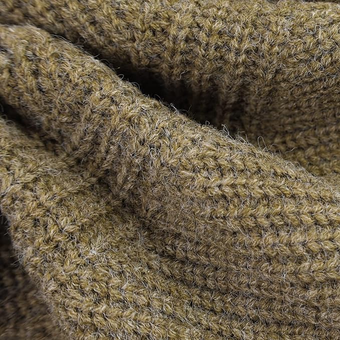 Fitwarm Thermal Knitted Dog Sweater Doggy Winter Coat Pet Clothes Doggie Turtleneck Jacket Puppy Outfits Cat Sweatsuit Sage Green Large