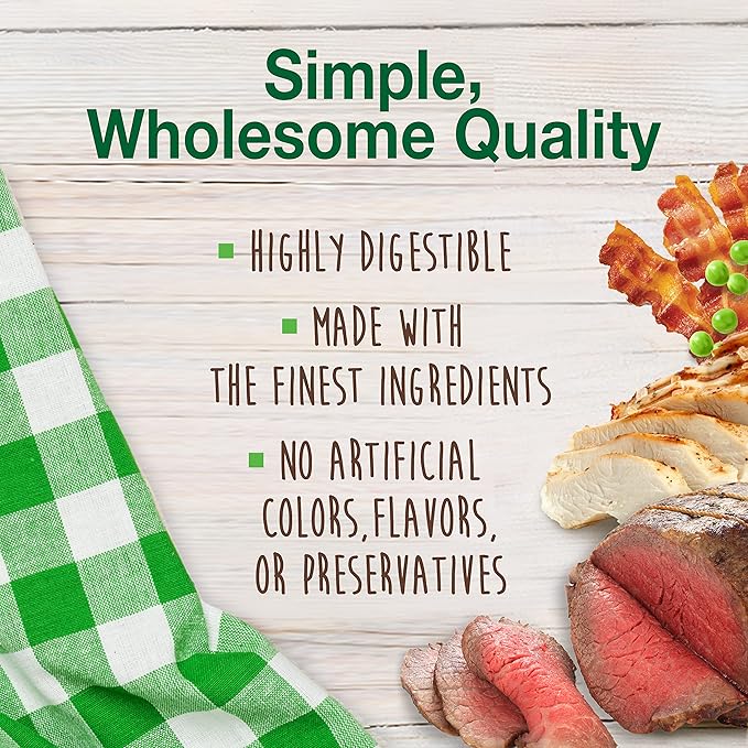 Nylabone Healthy Edibles Natural Dog Chews Long Lasting Chew Treats for Dogs, Roast Beef & Chicken Flavor, X-Small/Petite (3 Count)