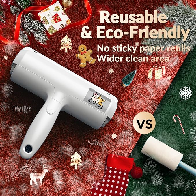 Ordora Pet Hair Removal Tool：Reusable Lint Roller for Pet Hair - Portable Pet Hair Remover - Dog and Cat Hair Remover for Couch, Furniture, Carpet, Clothes and Car Seat