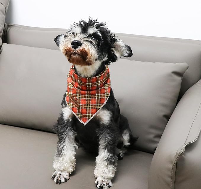 Unique Style Paws Cotton Dog Collar with Bow Halloween Pumpkin Plaid Dog Collar with Bow Tie for Small Medium Large Dogs Pets Gifts