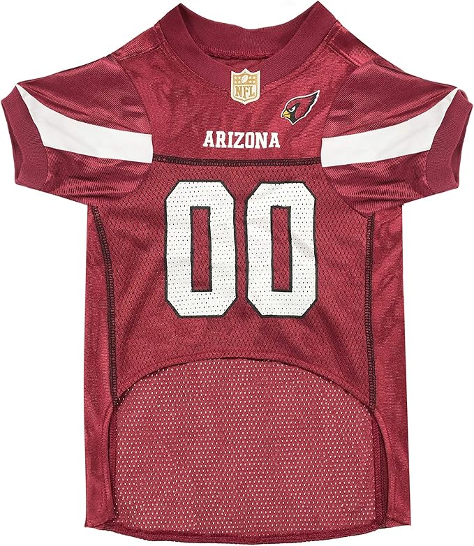 Pets First NFL Arizona Cardinals Dog Jersey, Size Large - Best Dog & Cat Football Jersey Costume