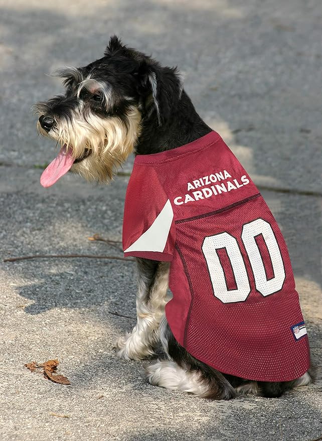 Pets First NFL Arizona Cardinals Dog Jersey, Size Large - Best Dog & Cat Football Jersey Costume