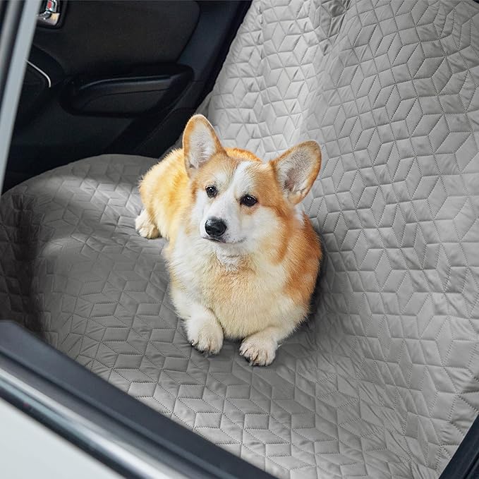 Bedsure 100% Waterproof Bed Cover for Dogs Washable - Non Slip Waterproof Dog Blanket for Bed, Lightweight Furniture Protector Durable for Pet Cat Puppy with Non-Slip Bottom, Grey, 68x82IN