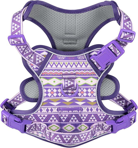 Dog Harness for X-Small Dog Breed, Light Pet Vest Harness with 2 Leash Clips and 3 Buckles, Easy to Wear, Adjustable Reflective Soft Padded, Boston Terrier, Poodles, XS