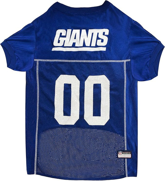 Pets First NFL New York Giants Dog Jersey, Size Large - Best Football Costume for Dogs & Cats - Licensed Shirt