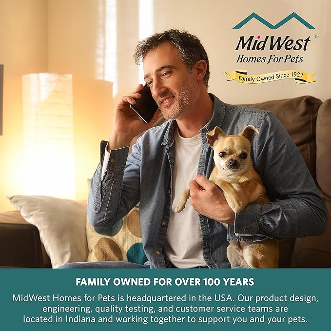 Midwest Homest for Pets Bolster Dog Bed 30L-Inch Gray Dog Bed or Cat Bed w/Comfortable Bolster | Ideal for Medium Dog Breeds & Fits a 30-Inch Dog Crate | Easy Maintenance Machine Wash & Dry