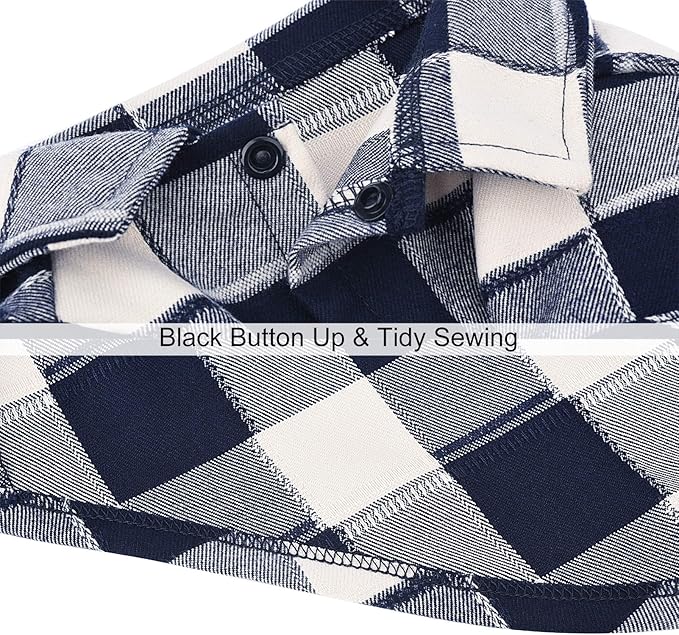 Dog Shirt Plaid Puppy Clothes for Small Medium Large Dogs Cats Boy Girl Kitten Soft Pet T-Shirt Breathable Tee Outfit Adorable Grid Apparel Halloween Thanksgiving [Blue#1; XS]