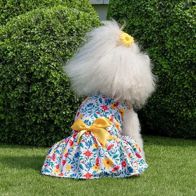 CuteBone Dog Mesh Dress Puppy Sundress Pet Outfit Summer Fashion for Small Dogs Girl Cat Clothes BF20S